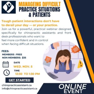 Managing Difficult Practice situations & Patients